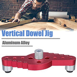 Mesee Vertical Pocket Hole Drilling Jig, 2-In-1 Woodworking Dowelling Jig Locator with Scriber Wood Dowel Drill Guide Puncher Positioner Tools for Mesee