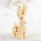 Unfinished Wood Reindeer Ornaments - Pack of 4 Wooden Deer for Holiday Decorations and Christmas Displays Ready for DIY Craft Projects from Factory Factory Direct Craft