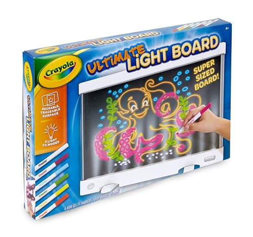 Crayola Ultimate Light Board - White, Kids Tracing & Drawing Board, Holiday & Birthday Gift for Boys & Girls, Toys, Ages 6, 7, 8 Crayola