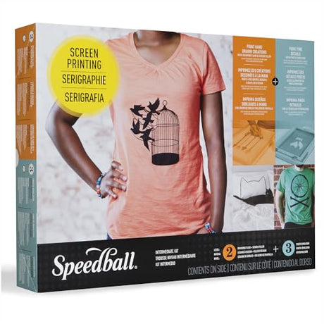 Speedball Intermediate Kit for Screen Printing, Include Screen, Squeegee, Ink, Diazo Photo Emulsion & Sensitizer Speedball