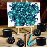 Baderke 6 Pieces Split Cups for Paint Pouring Supplies Silicone Split Cups Acrylic Paint Mixing Cups 3/4/5 Channels Dividers Paint Pouring Supplies Baderke