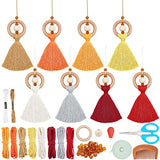 FREEBLOSS 8 Set Macrame Angel Car Hanging Ornament Macrame Kit for Beginners Macrame Car Charm Handmade Boho Car Rear View Mirror Charms for Car FREEBLOSS