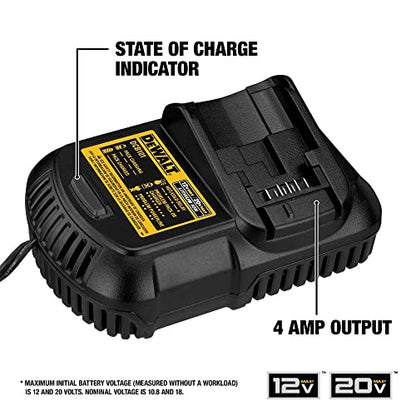 DEWALT 20V MAX Battery and Charger Kit with Bag, 5.0Ah (DCB205CK) - WoodArtSupply