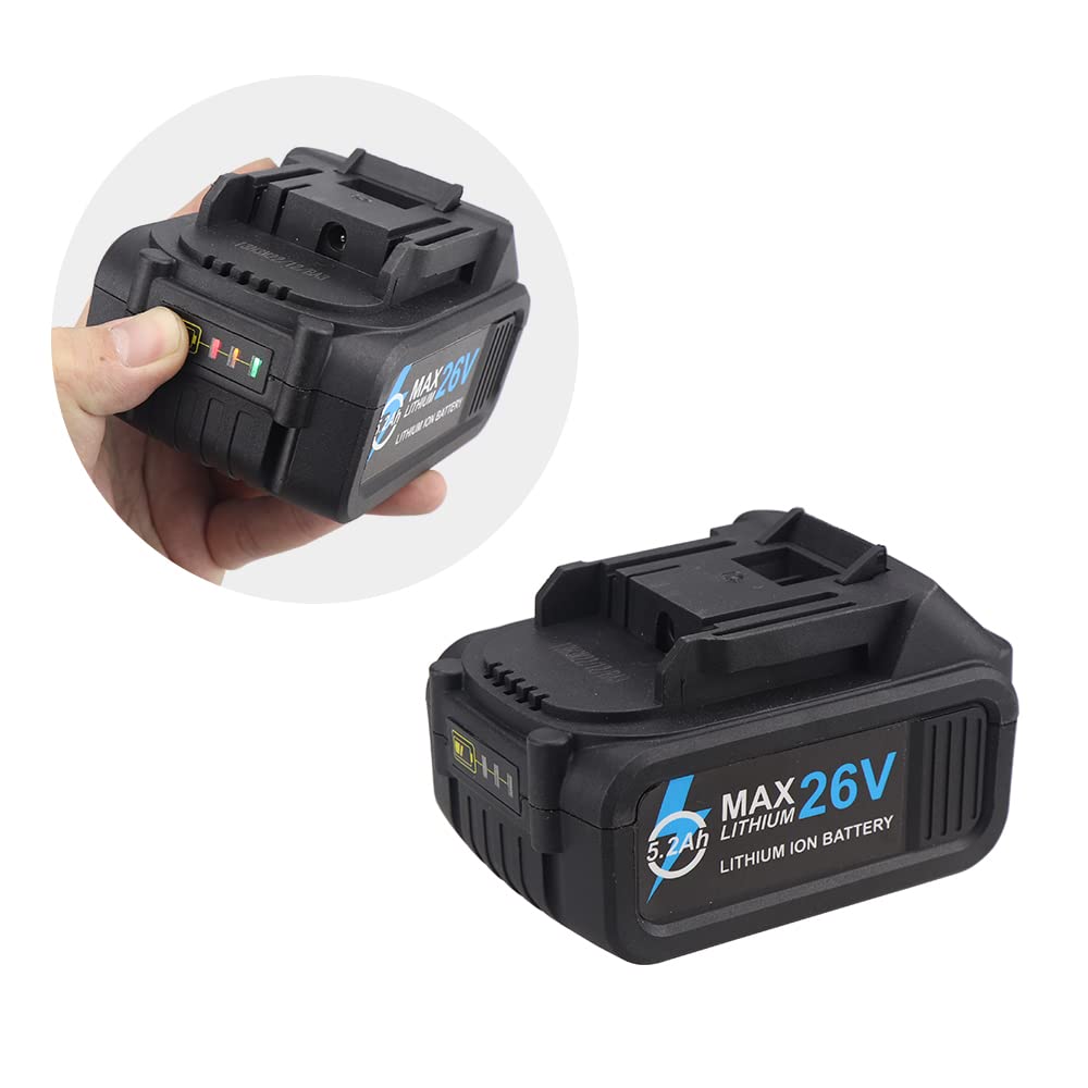 HIFESON Cordless Rivet Gun Tool, 26V Electric Automatic Rivet & Rivet nut Two Functions Professional Kit with 2pcs Battery & Charger (3/16", 5/32", HIFESON