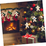 Yardenfun 20 Sets Wooden Hang Tag Xmas Gingerbread Tags Unpainted Xmas Cutouts Unfinished Gingerbread Cutout Xmas Wooden Gift Tags Gingerbread Wood Yardenfun