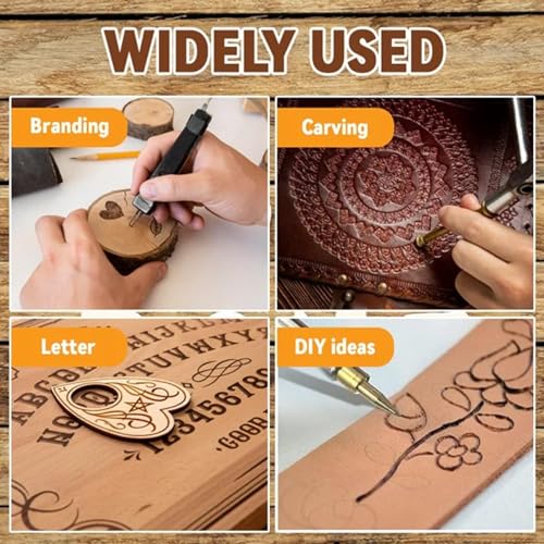 Wood Burning Tips Letters,wood Burning Alphabet Template for Embossing and  Carving Crafts 