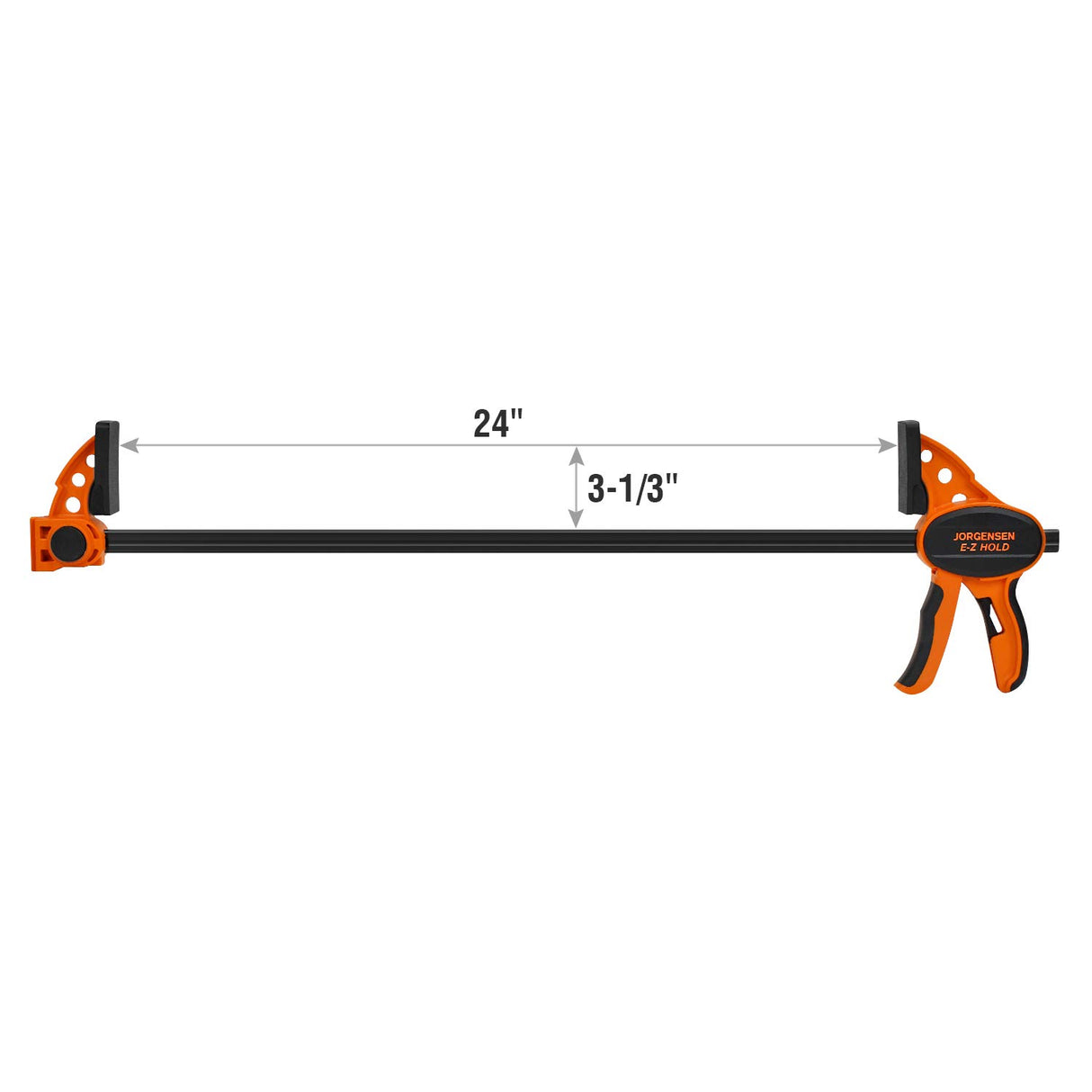 Jorgensen 24" One Hand Clamp/Spreader - 2-pack, Medium Duty, E-Z Hold Bar Clamps Set Jorgensen