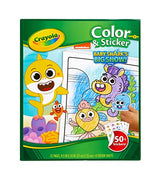 Crayola Baby Shark Coloring Pages and Stickers, Gift for Kids, Ages 3, 4, 5, 6 Color & Sticker Crayola