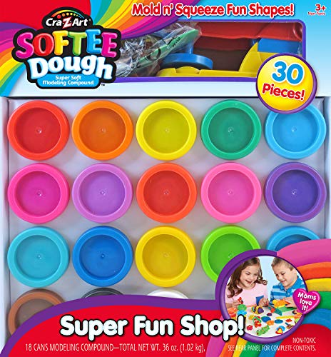 Cra-Z-Art Super Rainbow Softee Dough Color Pack Set (30Piece) Cra-Z-Art