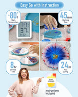 Nicpro 16 Ounce Crystal Clear Epoxy Resin Kit, DIY Starter Epoxy Resin Supplies with 4 Measuring Cups, 2 Silicone Sticks, Gloves, Spreader for Art Nicpro