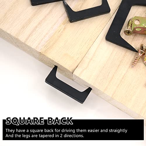 UPTTHOW 10PCS Pinch Dogs Woodworking 2inch Wood Clamps Square Back Tapered Legs Woodworking Glued Panel Table Stool Top Plank Edge Post Assembly UPTTHOW