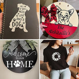 16 Pieces Dog Stencils Dog Paw Print Stencil Love Sunflower Heart Dog Stencils for Painting on Wood Reusable Painting Templates for DIY Crafts Boqon