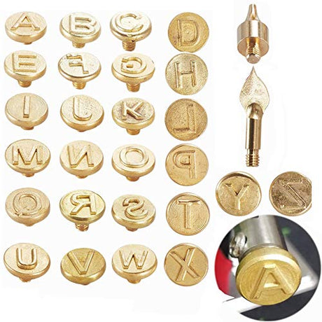 Wood Burning Tips Letters,Wood Burning Alphabet Template for Embossing and Carving Crafts Arokimi