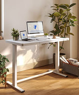 FLEXISPOT Comhar Electric Standing Desk with Drawers Charging USB A to C Port, Height Adjustable 48" Whole-Piece Quick Install Home Office Computer FLEXISPOT