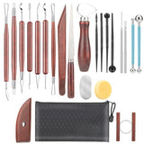23PCS Clay Tools Sculpting, Ceramic & Pottery Modeling Tool, Ceramics Tools Set, Polymer Tools Kit, Air Dry Clay Tools for Carving, Molding, Pottery UUSYCUN