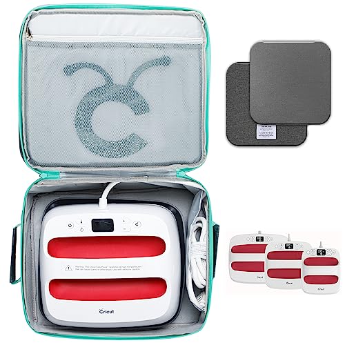 Double-Layer Carrying Case for Cricut EasyPress 2(12x10), HTVRONT Heat Press Machine, Sturdy Heat Press Bag, Cricut Storage Case with Pockets for MYBAGZING