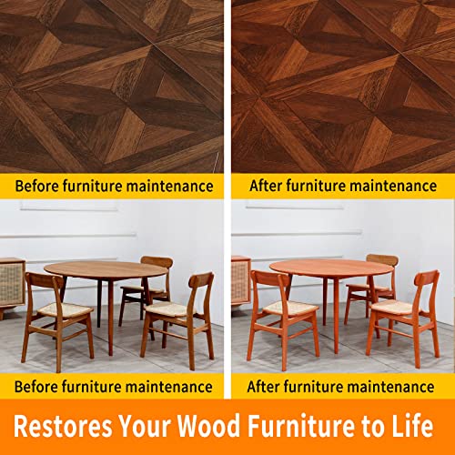 PIPIHUA Beeswax Furniture Wood Polish & Conditioner-Wood Seasoning Beeswax Oil for Wood Cleaner and Polish Furniture Restore A Finish, 16.93 Fl Oz PIPIHUA