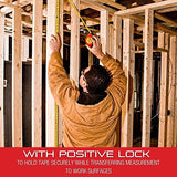 Starrett Exact Retractable Imperial Pocket Tape Measure with Nylon Coating, Self Adjusting End Hook, and Steel Belt Clip - 1/2" Width x 12' Length - Starrett