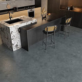 VEELIKE 12''x24'' Peel and Stick Floor Tile Waterproof Grey Floor Tile Stickers 24-Pack Concrete Look Peel and Stick Flooring Tiles for Kitchen VEELIKE