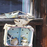 K KILIPES Wood Whale Statue Nautical Tabletop Decor Rustic Whale Animal Figurine Distressed Wooden Whale Sculpture Fun Beach Ocean Decor (1, 4.72" H) K KILIPES