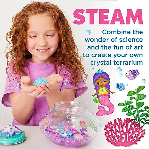 Creativity for Kids Crystal Mermaid Terrarium Kit - STEM Projects for Kids Ages 6-8+, Arts and Crafts for Girls and Boys Creativity for Kids