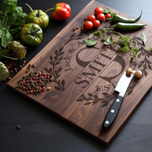 Custom Cutting Boards, Personalized Engraved Cutting Boards, Maple/Walnut Cutting Boards Customized, are Personalized Gifts, Wedding, Birthday, WoodArtSupply