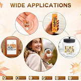 Tintnut Fall Permanent Vinyl - 10 Sheets 12"x10", Orange Autumn Pattern Vinyl Compatible with Cricut Machine, Thanksgiving Patterned Vinyl Sheets for Tintnut