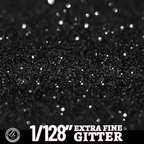 LEOBRO Black Glitter, Glitter, 150g/5.29oz Black Fine Glitter, Glitter for Crafts, Black Glitter Powder Craft Glitter Halloween Glitter, Extra Fine LEOBRO