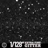 LEOBRO Black Glitter, Glitter, 150g/5.29oz Black Fine Glitter, Glitter for Crafts, Black Glitter Powder Craft Glitter Halloween Glitter, Extra Fine LEOBRO
