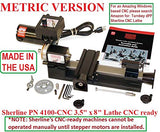Sherline 4100-CNC 3.5" X 8" CNC Ready Lathe Metric (Intended for Computerized CNC.) Computerized Sherline CNC control (Windows OS)