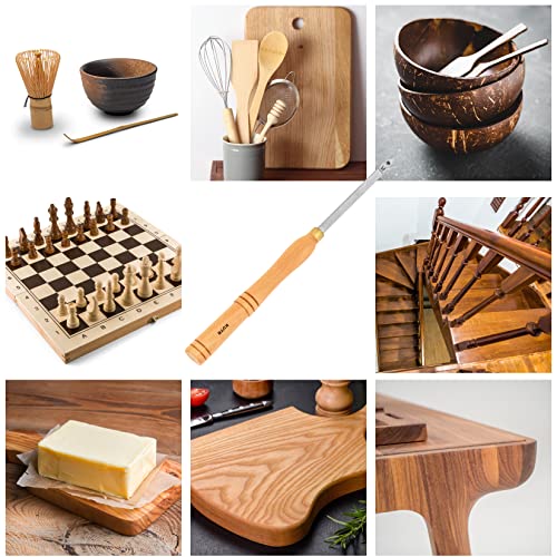 Full Size Professional Carbide Wood Turning Tools for Lathe Woodworking, 4 Pc. Set, Heavy Duty Rougher, Finishers, Detailer, and Replacement Cutting KUTR