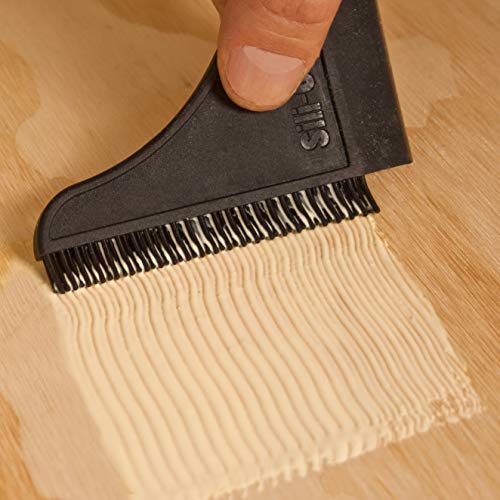 Sili The Complete Silicone Glue Kit - Wood Glue Up 4-Piece Kit – 2 Pack of Silicone Brushes, 1 Tray, 1 Comb – Woodworking, Arts, Crafts and White Sili
