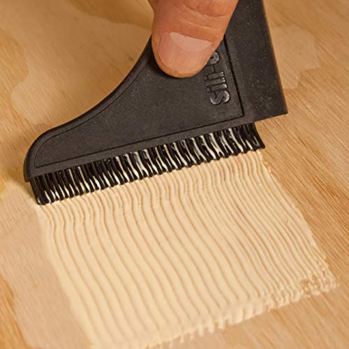 Sili The Complete Silicone Glue Kit - Wood Glue Up 4-Piece Kit – 2 Pack of Silicone Brushes, 1 Tray, 1 Comb – Woodworking, Arts, Crafts and White - WoodArtSupply