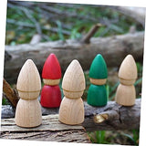 LABRIMP 8pcs Wooden Puppet Graffiti Peg Doll Wood Doll Bodies Family Member Wood Peg DIY Wooden Peg Doll Decorative Peg People Wood Peg Angel Puppet LABRIMP