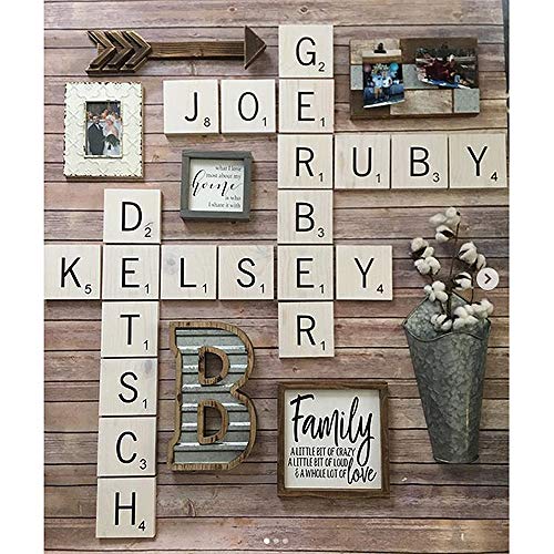 Blisstime 50PCS 4x4 Inch Wood Squares Unfinished Square Wood Pieces for Crafts,Painting, Writing, DIY Supplies, Engraving and Carving, Home Blisstime