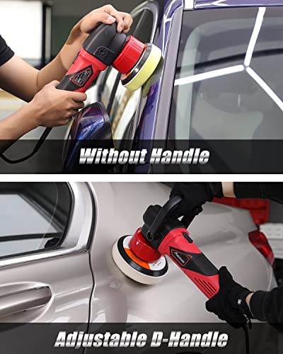 AVID POWER Buffer Polisher, 5-inch/6-inch Dual Action/DA Polisher for Car Detailing, Random Orbital Car Buffer Polisher Waxer Kit with 6 Variable AVID POWER