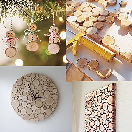 LAZACA Small Wood Slices Crafts Cookies Log Rounds 100Pcs 1.5-2.5cm Rustic Wedding Centerpieces Ornaments DIY, Unfinished Natural Wood Pieces LAZACA