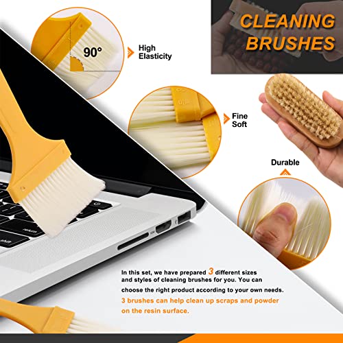 Rustark 26Pcs Resin Sanding and Polishing Casting Tools Assortment Kit Includes Sand Papers Metal Resin Files Polishing Blocks Scissors Brush Rustark