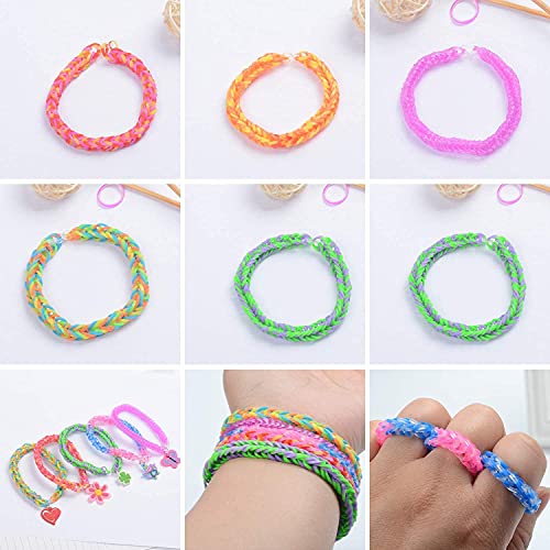 2500+ Rubber Band Bracelet Kit, Loom Bracelet Making Kit for Kids, Rubber Bands Refill Loom Set, Loom Bands Kit,Friendship Bracelet Girls Creativity - WoodArtSupply