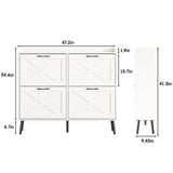 Maupvit Large Shoe Cabinet with 4 Flip Drawers, Freestanding Shoe Cabinet Organizer with Metal Drawer Bracket, Shoes Storage Cabinet for Entryway, Maupvit