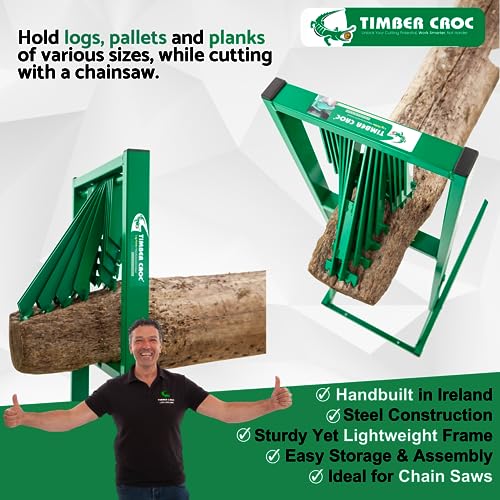 Logging Saw Horse | Steel Log Holder for Cutting Wood | Log Cutting Stand | Chainsaw Trestle | Lifting Capacity +200kg Timber Croc Timber Croc