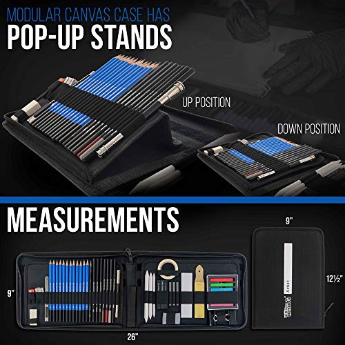 U.S. Art Supply 54-Piece Drawing & Sketching Art Set with 4 Sketch Pads (242 Paper Sheets) -Ultimate Artist Kit, Graphite and Charcoal Pencils & U.S. Art Supply