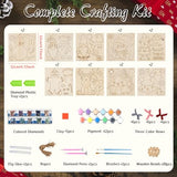 GuassLee DIY Christmas Ornaments Crafts for Kids - Unfinished Wooden Crafts Christmas Hanging Blank Ornaments for Kids Crafting Painting Tree GuassLee
