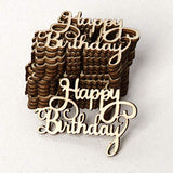 Amosfun Happy Birthday Wood Cutout Words Wooden Confetti Wood Slices for Birthday Party Table Decorations 15pcs Amosfun
