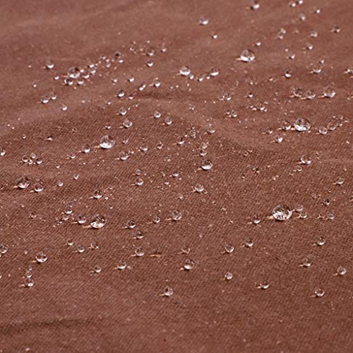 WHITEDUCK 12'x20' Canvas Tarp 18 oz/37 Mil Heavy Duty Waterproof UV Resistant, Rustproof Grommets, Industrial & Commercial Use Cloth Tarp (Finished WHITEDUCK