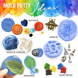 Mold Putty Silicone Mold Making Kit, Super Easy 1:1 Mix Mold Putty, 7/8 Lb (400 Grams), Makes Strong Reusable Silicone Molds Pixiss