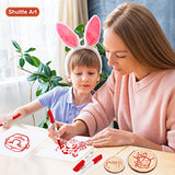 Shuttle Art Permanent Markers, 30 Pack Red Permanent Marker set,Fine Point, Works on Plastic,Wood,Stone,Metal and Glass for Doodling, Marking… Shuttle Art