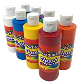 Cra-Z-art Washable Classic Paint Bulk Pack 8ct, Assorted Colors 4oz each bottle, 32oz Cra-Z-Art