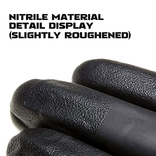 GMG SINCE1988 Exam Gloves, Nitrile Disposable Gloves Latex Free Powder Free, 50 Pack Black Nitrile Gloves, Large GMG SINCE1988