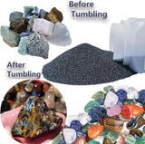 8 LBS Large Weight Rock Tumbler Grit Kit and Ceramic Tumbling Filler Media -Coarse/Medium Grit/Pre-Polished/Final Polish, Works with Any Rock SACKORANGE